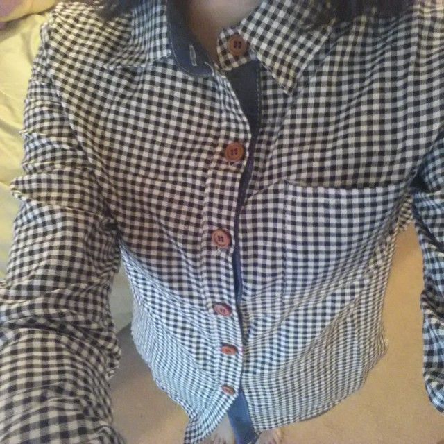 Lattice Lace Embroidery Tie Blouse