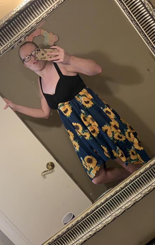 [40 OFF] 2021 Backless Asymmetric Sunflower Summer Dress In BLUEBERRY